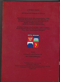 PTK : Meningkatkan Hasil Belajar  Peserta Didik Tentang Standars Operating Procedure Penataan Produk Dengan Menggunakan Model Pembelajaran Tipe Problem Based Learning (PBL)
(Penelitian TIndakan Kelas Pada Mata Pelajaran Penataan Barang Dagangan XII PM 3 Semester 5 SMK Negeri I Kota Bogor Tahun Pelajaran 2016/2017)